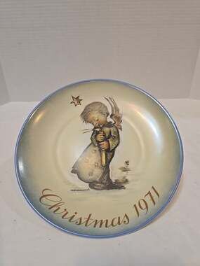 1971 HUMMEL Collector Series Christmas Plate Limited 1st Ed Schmid Germany J6
